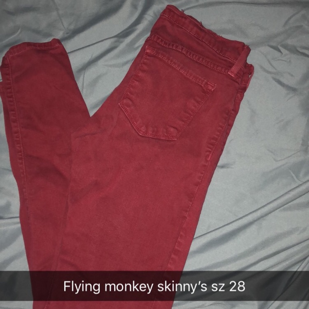 Flying monkey skinny jeans